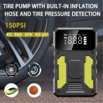 Car Jump Starter With Air Compressor Portable 12V Jump Starter Power Bank Battery Pack Lithium Battery Booster - Image 2